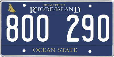 RI license plate 800290