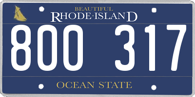 RI license plate 800317