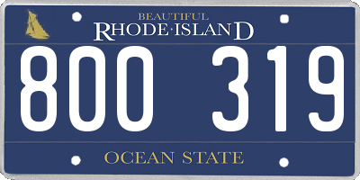 RI license plate 800319