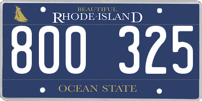 RI license plate 800325