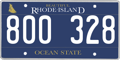 RI license plate 800328