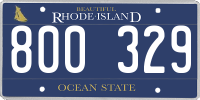 RI license plate 800329