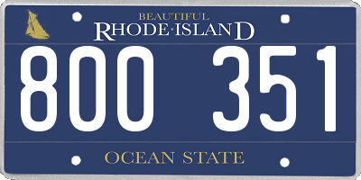 RI license plate 800351