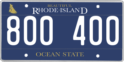 RI license plate 800400