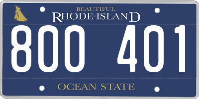 RI license plate 800401