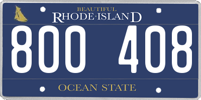 RI license plate 800408