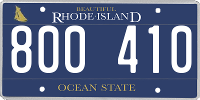 RI license plate 800410