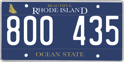 RI license plate 800435