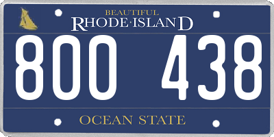 RI license plate 800438