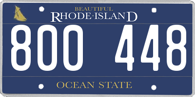 RI license plate 800448
