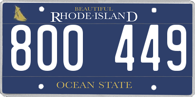RI license plate 800449