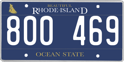 RI license plate 800469