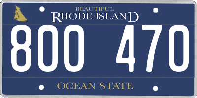 RI license plate 800470