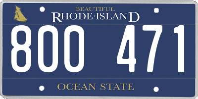 RI license plate 800471