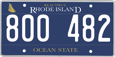 RI license plate 800482