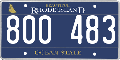 RI license plate 800483