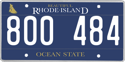 RI license plate 800484