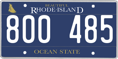 RI license plate 800485