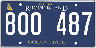 RI license plate 800487
