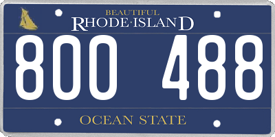RI license plate 800488