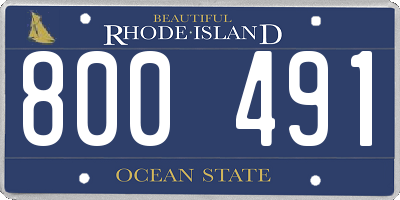 RI license plate 800491