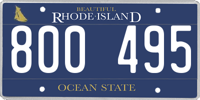 RI license plate 800495