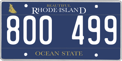 RI license plate 800499