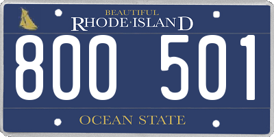RI license plate 800501