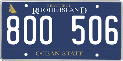 RI license plate 800506