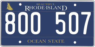RI license plate 800507