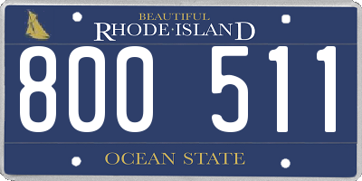 RI license plate 800511