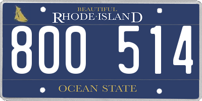 RI license plate 800514