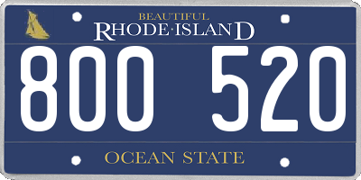 RI license plate 800520