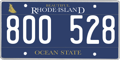 RI license plate 800528