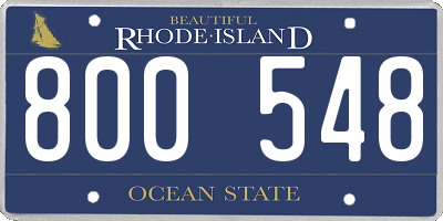 RI license plate 800548