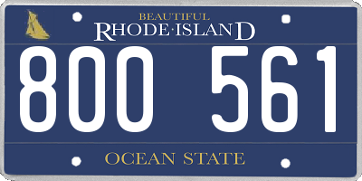 RI license plate 800561