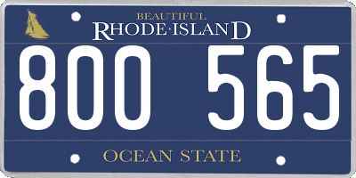 RI license plate 800565
