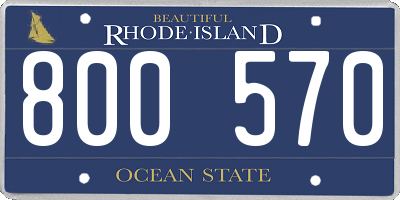 RI license plate 800570