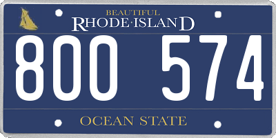 RI license plate 800574
