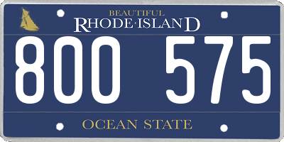 RI license plate 800575