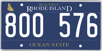 RI license plate 800576