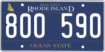 RI license plate 800590