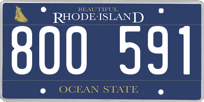 RI license plate 800591