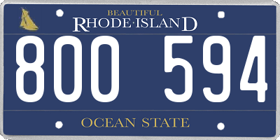 RI license plate 800594
