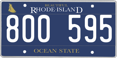 RI license plate 800595