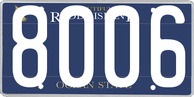 RI license plate 8006