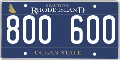 RI license plate 800600