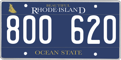 RI license plate 800620