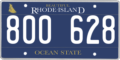 RI license plate 800628