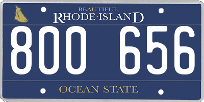 RI license plate 800656